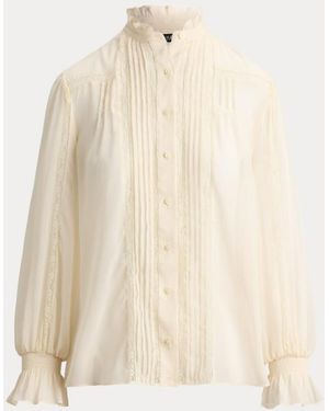 Ralph Lauren Camisa tipo blusa tejida de - Neutro