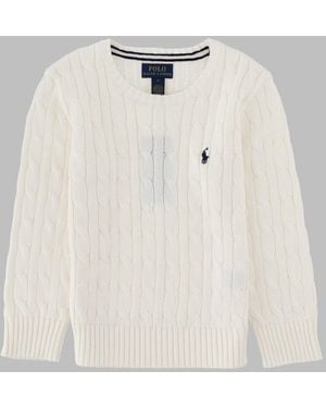 Polo Ralph Lauren Baby Cable-Knit Long-Sleeve Jumper - Natural