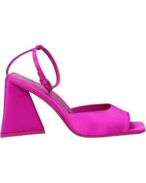 The Attico The Penthouse Sandals Piper Satin Fuxia - Viola