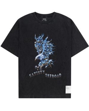 Satisfy T Shirt Con Stampa - Black