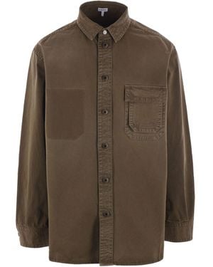 Loewe Cotton Overshirt - Brown