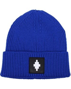 Marcelo Burlon Cappelli Uomini Lana Blu