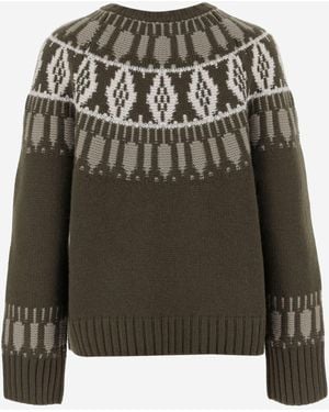 arch4 Cashmere Sweater Met Geometrisch Patroon - Rood