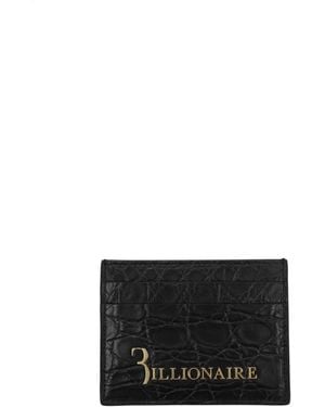Billionaire Document Holder Caiman Crocodilus - Black