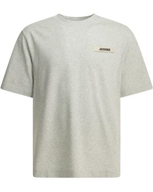 Jacquemus "Gros Grain" T-Shirt mit Rundhalsausschnitt - Weiß
