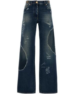 Versace Timeless Straight-Leg Jeans With Classic Five-Pocket Design - Blue