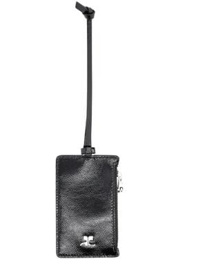 Courreges Card Holder "naplack" - White