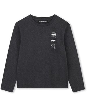 KARL LAGERFELD T-Shirt With Logo - Black