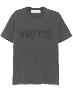 Golden Goose Logo Cotton T Shirt - Gris