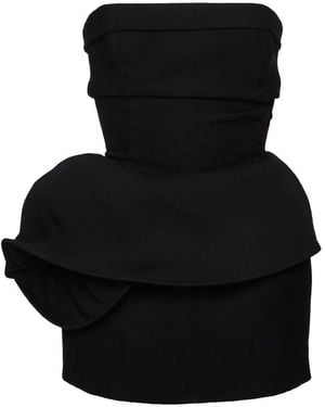 Magda Butrym Mini Dress With Drape - Black