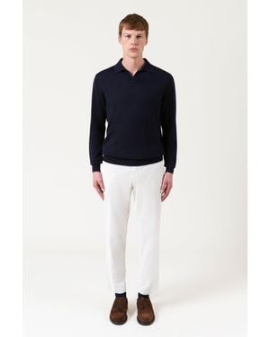 AUTORE Maglia Stewart in Lana Merino - Blau
