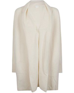 C.t. Plage Gegen Neck Woll -Strickjacke - Weiß