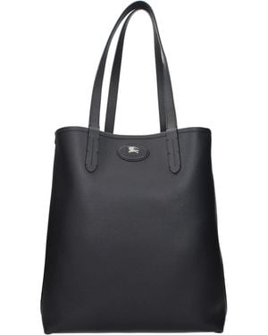 Burberry Shoulder Bags Leather And Wood - Black