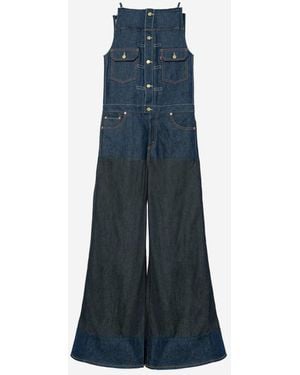 Sacai X Levi 's Katoenen Jumpsuit - Blauw