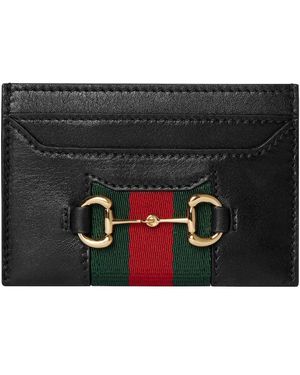 Gucci Card Holder "Web Horsebt" - Black