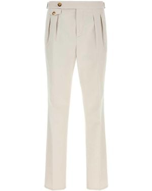 Brunello Cucinelli Pleated Trousers - White