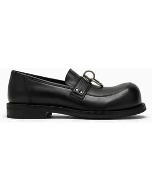 Martine Rose Leather Loafer With Ring Detail - Black