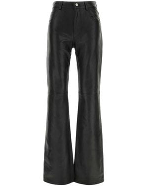 Haikure Back Leather Pant - Black