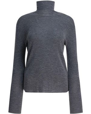 UMARMUNG Wool Turtleneck Sweater Knitwear - Blue