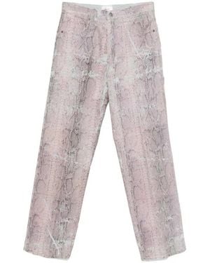 Haikure Snakeskin Print Jeans - White