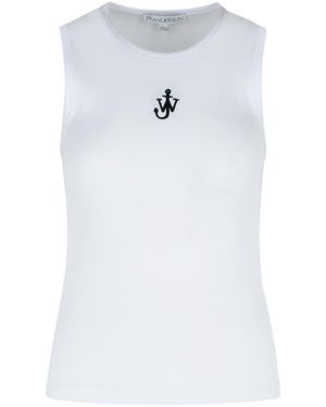 JW Anderson JW Anderson 'Anker' weißer Baumwoll -Tank -Top