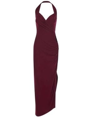 Norma Kamali Halterneck Dress - Purple