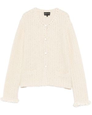 Emporio Armani Cotton Blend Blazer Jacket - White