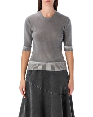 Our Legacy Dual Spray-Dye Wool Knit Top - Gray