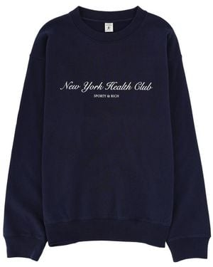 SPORTY&RICH "Ny Health Club" Sweatshirt - Blue