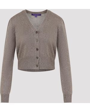 Ralph Lauren Portobello Melange Silk Cardigan - Grey