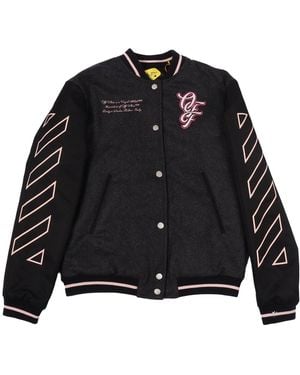 Off-White c/o Virgil Abloh Ow Patch Varsity Dark Fuchsia - Black
