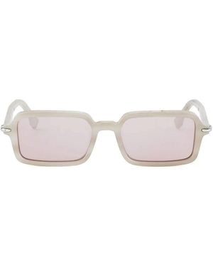 Fendi Selleria Beige rechteckige Sonnenbrille - Pink