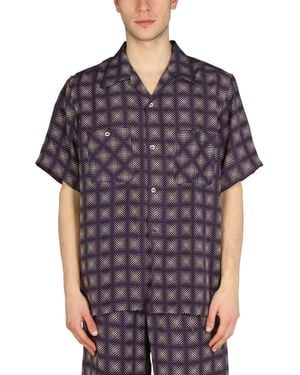 Needles Check Print Shirt - Purple