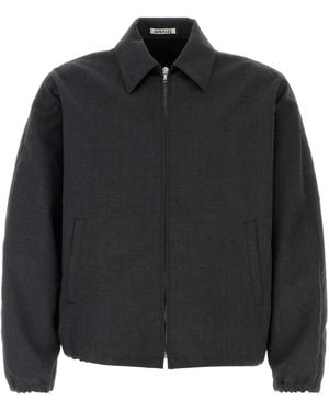 AURALEE Charcoal Wool Jacket - Black