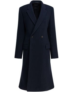 Balenciaga Abrigo Largo De Lana "Midi Godet" - Azul