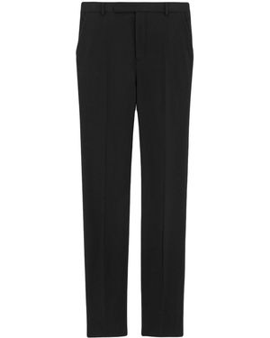 Saint Laurent Hose mit hohem bund aus faille schwarz