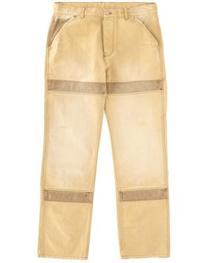 Wales Bonner Patchwork Cotton Pants - Natural
