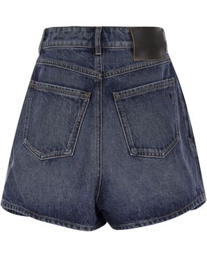 Sportmax Ghibra Denim Shorts in Blue | Lyst