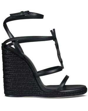 Saint Laurent Cassandra Espadrilles - Zwart