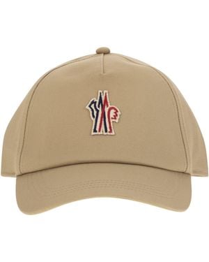 Moncler Cotton Gabardine Baseball Cap - Natural