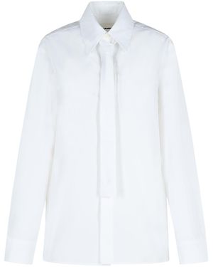 Jil Sander Camicia Di Cotone Bianco
