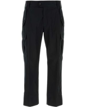 McQueen Black Cotton Cargo Pant