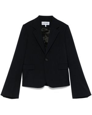 Loewe Wool Single-Breasted Jacket - Black