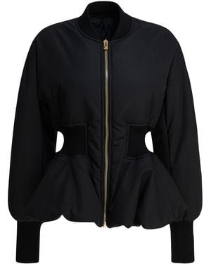 Alaïa Cazadora bomber "Peplum" - Negro