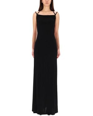 Marine Serre Long Jersey Dress - Black