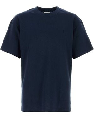Saint Laurent T Shirt Large Bord C - Blue