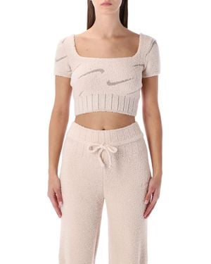 Nike Phoenix Cozy Bouclé Crop Top - Multicolor
