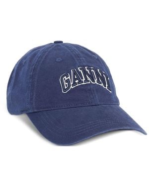 Ganni Pet Met Geborduurd Logo - Blauw