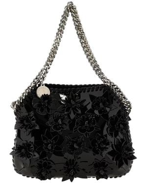 Stella McCartney Mini Spalla Vernice Per Alterare I Fiori Del Tappetino - Nero
