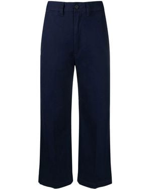 Polo Ralph Lauren Wide-Leg Cropped Chinos - Blue